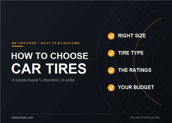Checklist for choosing car tires: right size, tire type, ratings and budget