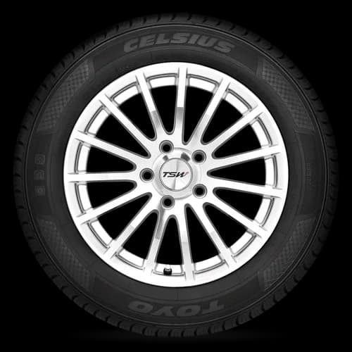 Toyo Celsius tire — side view