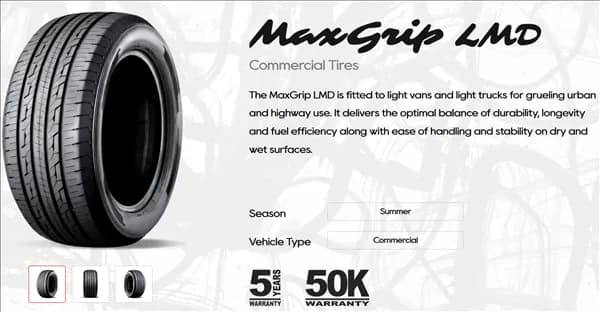 Gripmax 235/65R16C MAXGRIP LMD 95PSI 235/65R16C tire