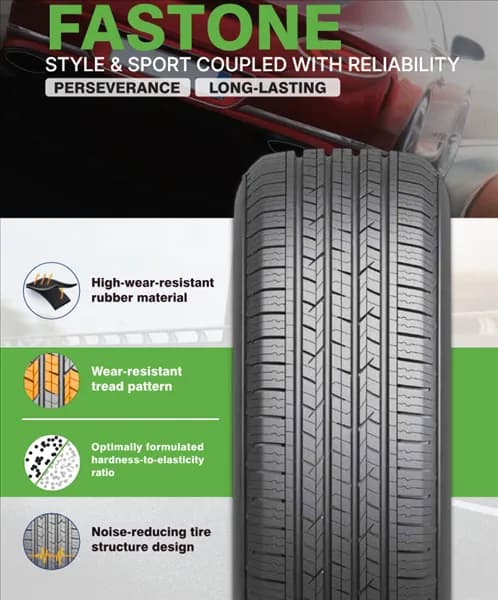 205/65R15 LANVIGATOR FASTONE 94H 560 A-A 50K + ROAD HAZARD tire