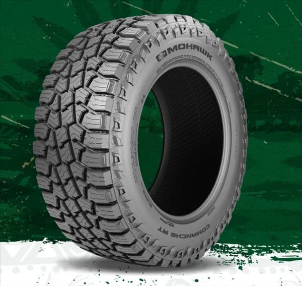 33X12.50R22 MOHAWK COMANCHE R/T 190R 10PLY M+S 50K + ROAD HAZARD tire