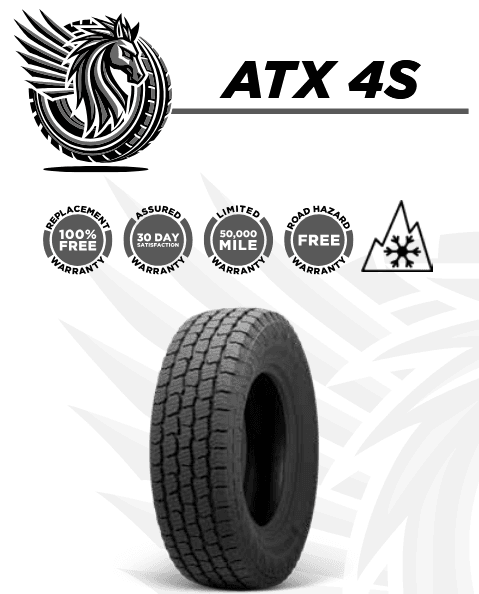 LT305/70R16 PEGASUS ATX 4S A/T 124/121S 10PLY 40K + ROAD HAZARD tire 1