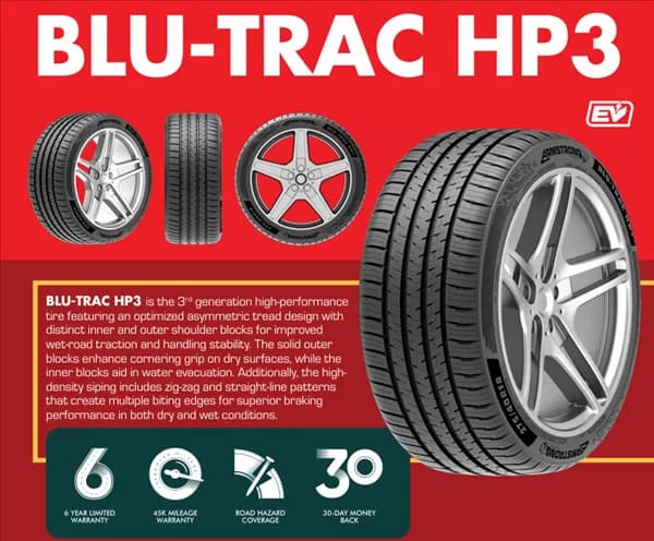 Armstrong Blu-trac HP3 EV Compatible 205/50R17 tire