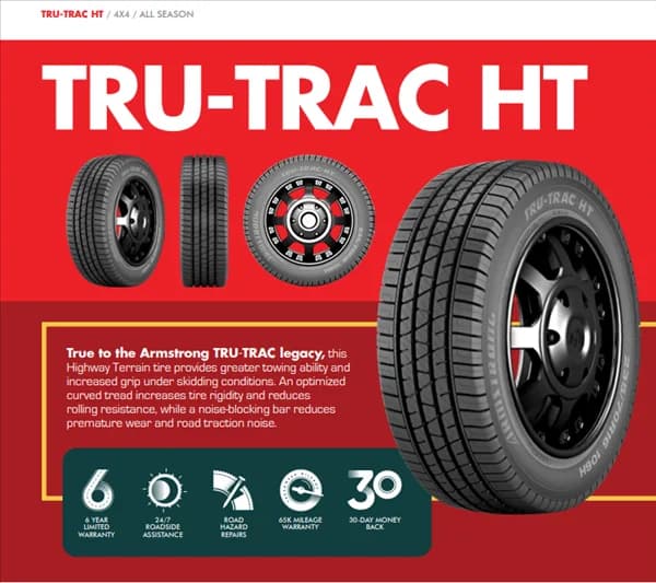 Armstrong TRU-TRAC H/T 265/70R17 tire