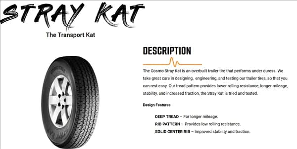 Cosmo STRAY KAT TRAILER ST235/80R16 tire