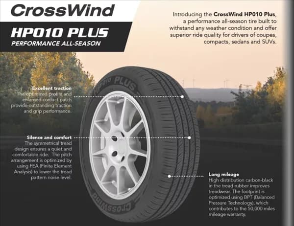 Crosswind HP010 PLUS 225/60R17 tire