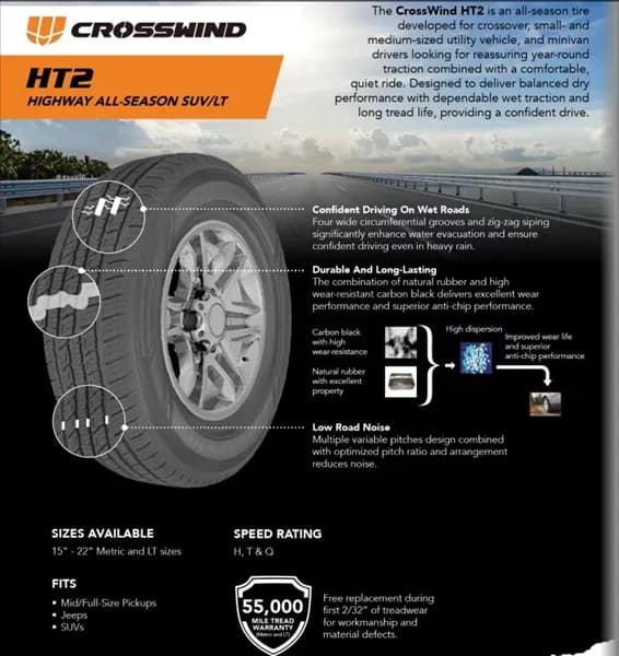 Crosswind HT2 235/70R17 tire