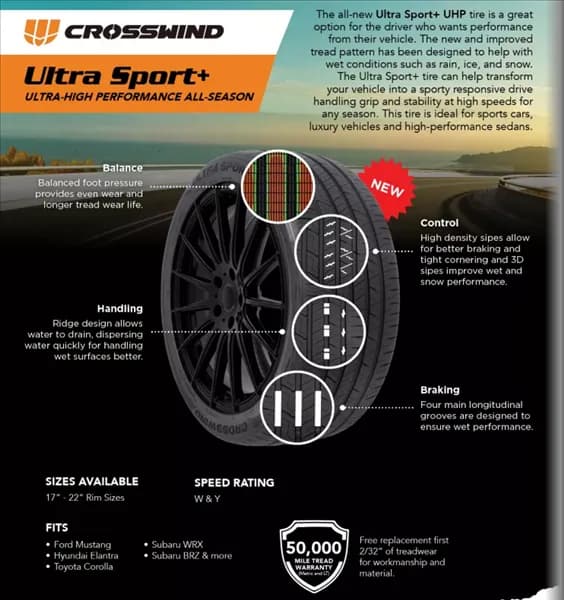 Crosswind ULTRA SPORT 285/35R22 tire