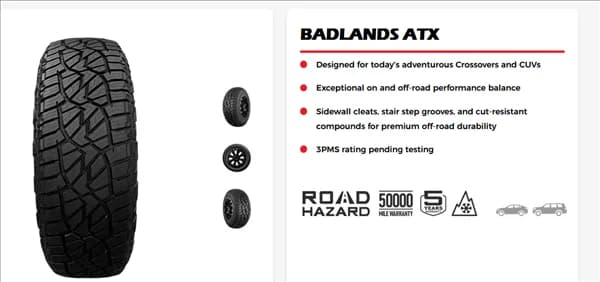 Mastertrack BADLANDS ATX 235/60R18 tire