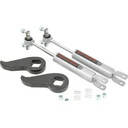 Rough country R/C 1.5 2IN GM Leveling Torsion Bar Keys W/ Front N3 Shocks 11-19 2500HD/3500HD 11-19 tire