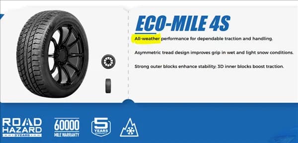 Travelstar ECO-MILE 4S ALL-WEATHER 245/45R18 tire