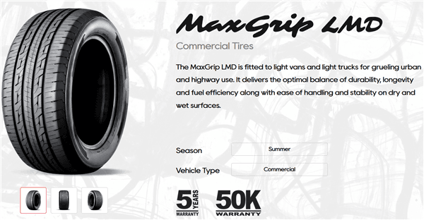 235/65R16C GRIPMAX MAXGRIP LMD 122/120S 12PLY 3305/3085 BSW 95PSI