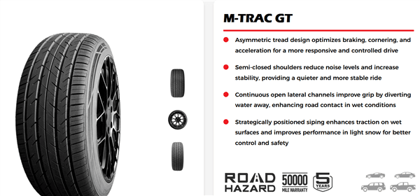 305/40R22 MASTERTRACK M-TRAC GT 114V XL 460A-A 50K+ ROAD HAZARD 1