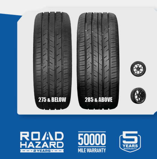 285/40ZR22 TRAVELSTAR ECOSPORT GT 110W XL 460A-A +ROAD HAZARD